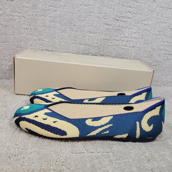 Rothy’s The Flats Moroccan Blue Slip On Ballet Shoes Women's Size US 8, 9.5 - Picture 8 of 9